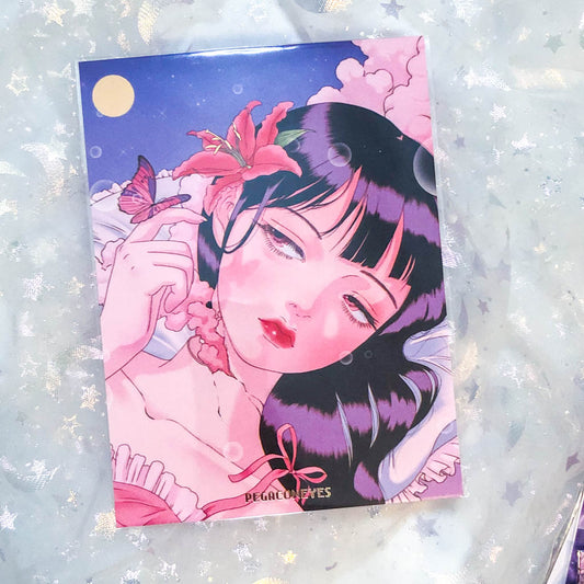 [pegacon_eyes] lily girl postcard