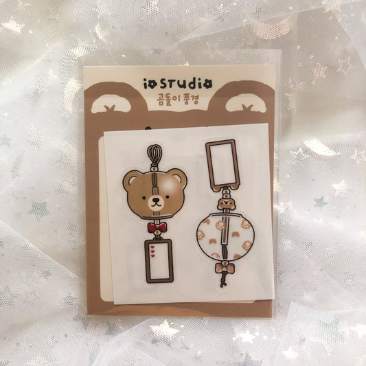 [io_studio] bear keychain sticker