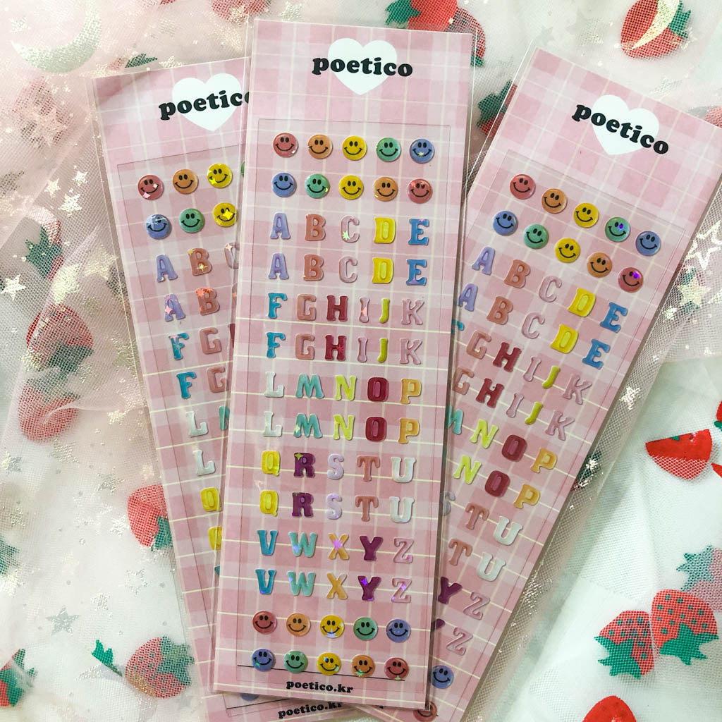 [poetico] alphabet stickers