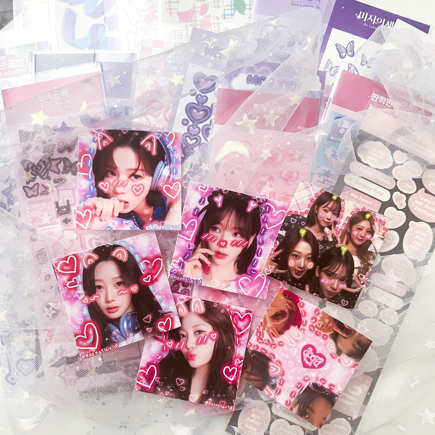[haenaswrld] girls aespa sticker set + random pack